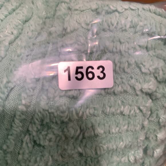 VTG Stan Herman Womens Terry Cloth Robe Sz M Petite Green Button Up House Coat - Picture 15 of 15